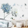 Flower Stickers Living Room Wall Background Wall Stickers Bedroom Room Wall Decoration Stickers Wallpaper Self-adhesive Stickers - Image 3