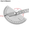 [:en]Angle Meter Measure Protractor Ruler Metal Finder 180 Degree Guage Goniometer Stainless Steel Woodworking Wood Measurement Tool[:ar]Angle Meter Measure Protractor Ruler Metal Finder 180 Degree Guage Goniometer Stainless Steel Woodworking Wood Measurement Tool[:] - Image 3