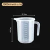 1PC Clear Graduated Measuring Cup Scale Plastic Transparent Mixing Cup Large Capacity With Lid Laboratory Beaker Kitchen Baking - Image 13