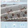 1 Simple modern Plant Flower printed matte Fitted Sheet, bedroom printed bed cover, bedding (excluding pillowcases) - Image 5