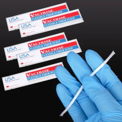 5pcs Dental Flexible Fiber Strip Light Cure Bonding Vactrise Band Retainer Material USA Glass Splint Loose Tooth Fixation Strip