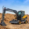 Sales Wheeled Excavator 9 Tons Heavy Machinery Equipment Diesel Backhoe Excavator Construction Trenching Support Customization - Image 2