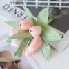 6Pcs Silk Tulip Bouquet Powder Vase for Home Party Festive Decoration Diy Wedding Decorative Wreath Christmas Artificial Flowers - Image 7