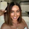 180 Density Blonde Highlight Short Bob Silk Top Human Hair Wig 13x4 Lace Frontal Wig Pixie Cut Bob Brazilian Remy Hair For Women - Image 5