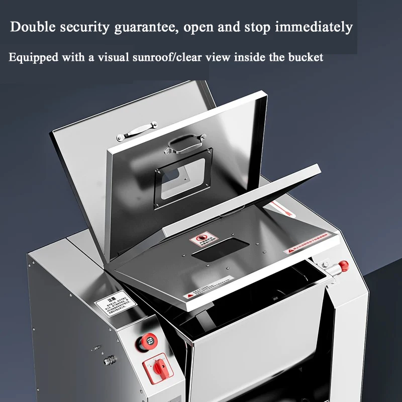 Hot Selling Commercial Dough mixer 15kg/h l Dough Kneading machine 1500W 220V Stainless steel Bucket Flour Mix Machine - Image 5