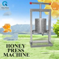 Honey Press Machine 304 All Stainless Steel Honey Press Wax Press Small Household Oil Press Manual Wine Lees Press Machine