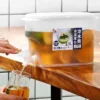 3.5L Water Kettle With Faucet Beverage Dispenser Cold Juice Lemonade Drinks Bucket Liquid Storage Tank Outdoor Fridge Organizers - Image 2