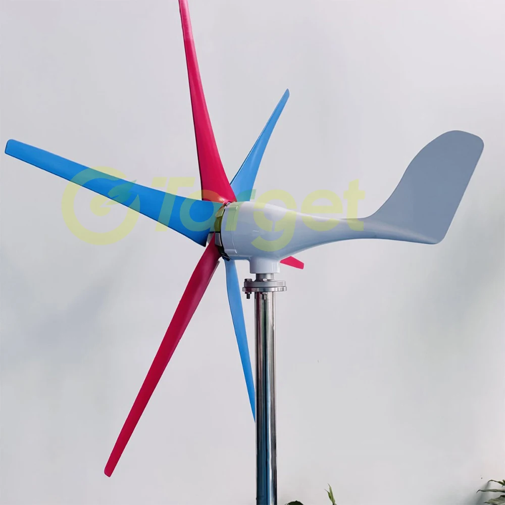 Low Noise Fast Delivery 5 Blades 8000W Horizontal Wind Turbine Generator Windmill 12V 24V 48V Complete Set For Home Garden Boat - Image 6