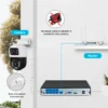 KERUI Waterproof 6MP HD POE Surveillance Camera System Dual Lens PTZ WIFI IP Home Security 4CH 8CH POE NVR Video H.265 CCTV Kit - Image 5
