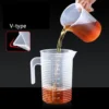 1PC Clear Graduated Measuring Cup Scale Plastic Transparent Mixing Cup Large Capacity With Lid Laboratory Beaker Kitchen Baking - Image 4