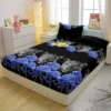 1 Simple Modern Animal Printed Matte Fitted Sheet, Bedroom Printed Bed Cover, Bedding (Excluding Pillowcases) - Image 2