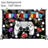 New Game On Theme Party Disposable Tableware Cup Plate Napkin Tablecloth Video Game Controller Birthday Balloon Banner Decor - Image 20