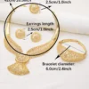 Dubai Jewelry Sets For Woman 18K Gold Plated Pendant Necklace Earrings Bracelet Ring Jewelry Nigerian Wedding Party Trending - Image 6