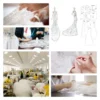 Customized White Lace Boat Neck A-line Wedding Dress With Button ILLUSION Full Sleeves Sweep Train Floor Length Bride Gown - Image 12