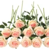 12 PCS Artificial Flowers Roses Silk Flowers Fake Long Stem Artificial Black Roses for Home Party Halloween Decorations - Image 8