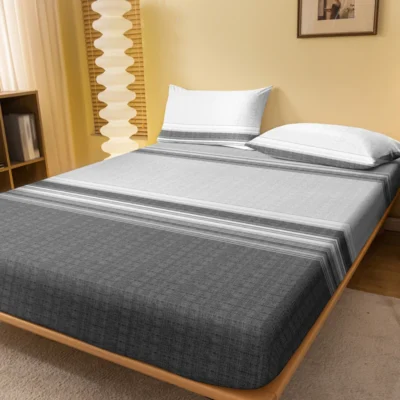 1 Simple modern Geometry printed matte Fitted Sheet, bedroom printed bed cover, bedding (excluding pillowcases)