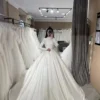 Elegant Satin Muslim Wedding Dresses Modest Long Sleeves Brides Dress High Neck Princess Chic Bridal Gown Customized - Image 2