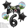 New Game On Theme Party Disposable Tableware Cup Plate Napkin Tablecloth Video Game Controller Birthday Balloon Banner Decor - Image 11