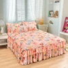 150/180/200cm Bed Skirts Princess Style Bedspread Cover with Skirt US Euro Bed Linen Smooth Twin Full Queen King Size Bed Sheet - Image 15