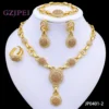 Fashion Jewelry Sets Dubai Gold Color Jewelry Luxury Design 18K Gold Plated Necklace Earrings Bracelet Ring - Image 8