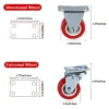[:en]4-Pack PVC 1.97 "Universal and directional casters, quiet red rotating wheels, wheelbarrow, furniture project trolley[:ar]4-Pack PVC 1.97 "Universal and directional casters, quiet red rotating wheels, wheelbarrow, furniture project trolley[:] - Image 2