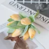 6Pcs Silk Tulip Bouquet Powder Vase for Home Party Festive Decoration Diy Wedding Decorative Wreath Christmas Artificial Flowers - Image 11