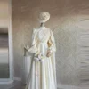Formal A Line Wedding Dresses Woman's Sexy High Neck Long Sleeve Bride Gowns Muslim Pleat Satin Vestido De Novia Customized 2025 - Image 3