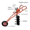 Hot-Selling Digging Hole Fishing On Ice Manual Tree Planting Earth Soil Drill Auger Drill Auger Earth Drill - Image 2
