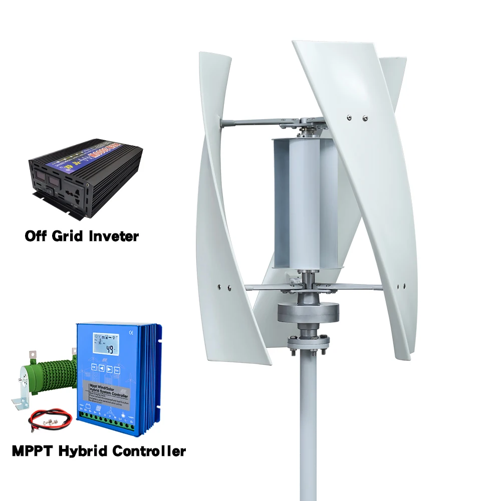2000W Vertical Axis Wind Turbine 48V Alternative Energy Generator 220V AC Output Household Complete Set With Battery System10KWh - Image 9