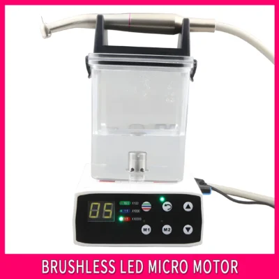Dental Electric Motor Brushless Micromotor With Water Tank Internal Spray 2/4 Holes fit 1:1/1:5/16:1 Handpiece Dentistry Tools