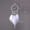 Dream Catcher Car Mini Pure White Feather Wind Chimes Wall Hanging Decor Handmade Catcher Feather Pendant Decoration - Image 32