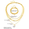 Stainless Steel Jewelry Set Elegant Delicate Pearl Pendant Jewelry Set Luxury Multi-Layer Chain Jewelry Set For Women Jewelry - Image 19
