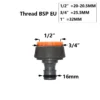 Garden Hose Quick Connector 1/2 3/4 1 Inch Pipe Coupler Stop Water Connector 16/20/32mm Repair Joint Irrigation System Fitting - Image 26