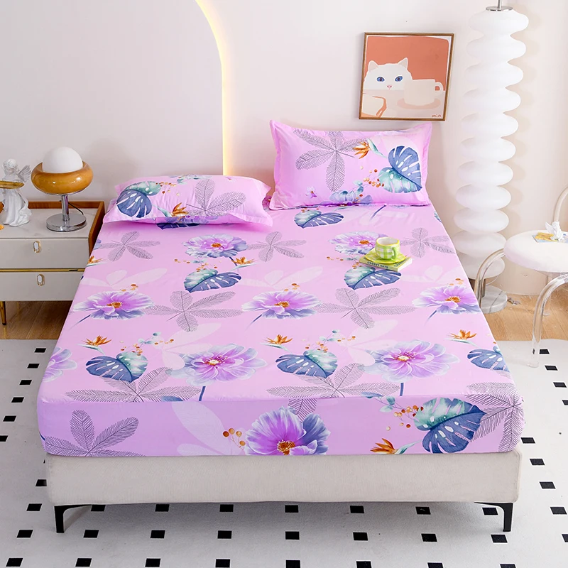 Flower Printed Fitted Bed Sheets Reactive Printed sabanas cama matrimonial Single/Queen/King Mattress Cover Double Bedsheets - Image 7