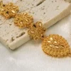 24K Gold Dubai Jewelry Sets Gifts Dubai India Style Gold Color Necklace Earring Set Plated Big African Bridal Jewelry Sets Women - Image 5