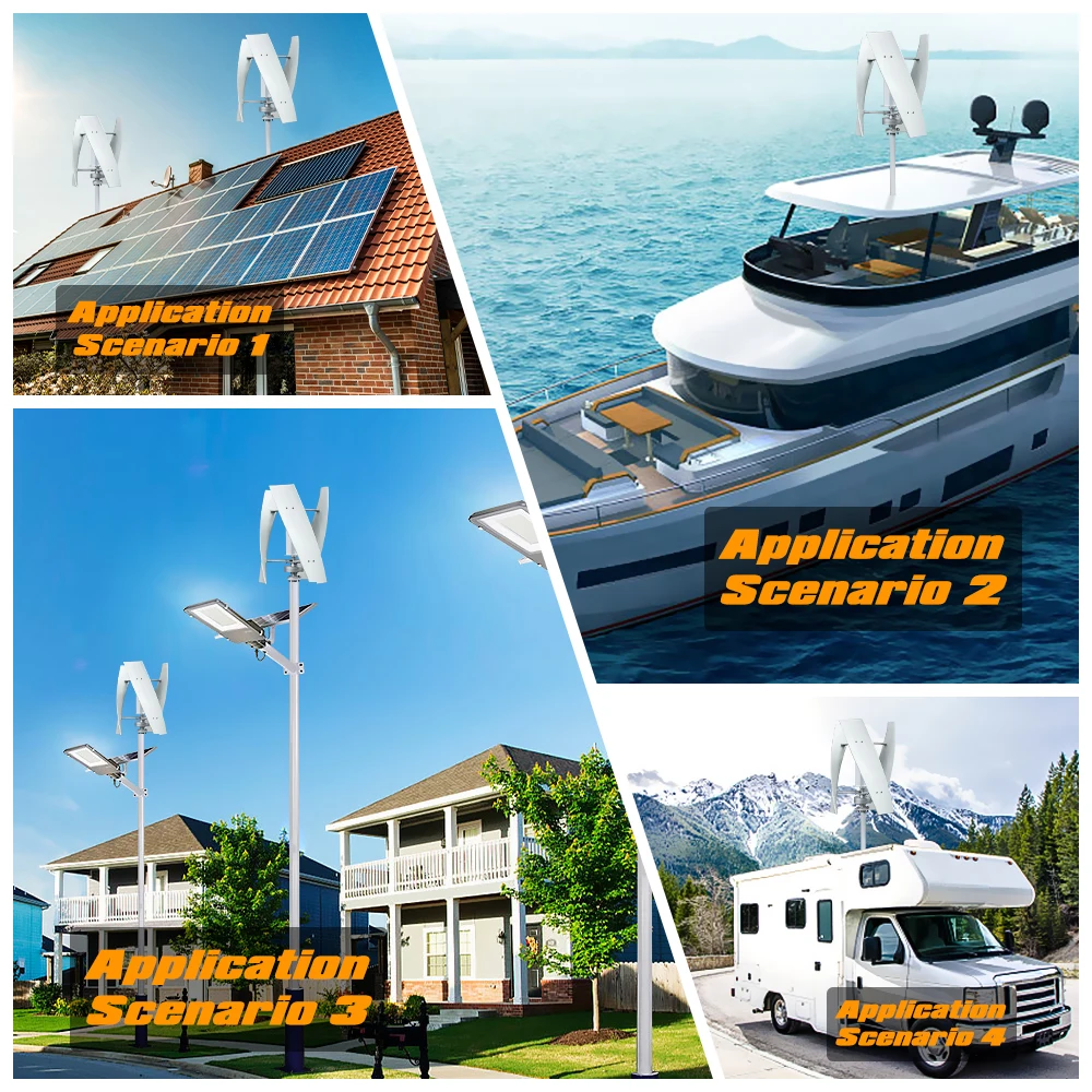 2000W Vertical Axis Wind Turbine 48V Alternative Energy Generator 220V AC Output Household Complete Set With Battery System10KWh - Image 6