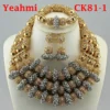 Amazing african beads jewelry set chain women Nigerian wedding crystal multi layer necklace/ earring Indian jewelry sets - Image 8