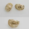 Free Shipping Gold Color Dubai African White Crystal Necklace Bracelet Earring Ring Wedding/Bride Jewelry Set - Image 5