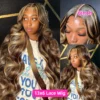 Luvin 30 32 Inch Highlight Ombre 13x6 HD Lace Frontal Wig 4/27 Body Wave Lace Front Wigs Honey Blonde Colored Human Hair Wigs - Image 2