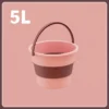 5/10/17L Folding Portable Bucket with Cover Car Wash Fishing Bathroom Tool Silicone Bucket Outdoor Camping Household Supplies - Image 7