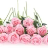 12 PCS Artificial Flowers Roses Silk Flowers Fake Long Stem Artificial Black Roses for Home Party Halloween Decorations - Image 14
