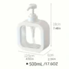 New Transparent Dispensing Bottle, Bathroom Hand Sanitizer Dispensing Bottle, Plastic Press Bottle, Visual Lotion Dispensing Empty Bottle - Image 2