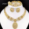 Women Necklaces Earrings Ring Bracelet 4Pcs Jewelry Set Classic Design Dubai Nigeria Jewelry 22K Gold Plated Trending - Image 5