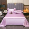 High End Satin Sheets, Soft And Comfortable Solid Color Sheets, Luxurious Single And Twin Bed Sheets - Image 7