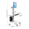 Dental Cart with Computer Holder Portable Medical Trolley Hospital Trolley Height Adjustable for Dental Clinic Hospital - Image 3