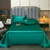 High End Satin Sheets, Soft And Comfortable Solid Color Sheets, Luxurious Single And Twin Bed Sheets - Image 17
