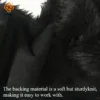 9cm BLACK Mohair Long Pile Faux Fur Fabric Perfect for Fursuit, Cosplay Costume, Photo Prop, Trim, Throw Pillow, Crafts 25x45cm - Image 4