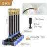 5/10pcs 20cm 360° Rotary Irrigation Brass Spray Support 6/8/10/12/16mm Hose Quick Connection Tee Adjustable Atomization Nozzle - Image 10