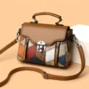 Women's Retro Rhombus Pattern Shoulder Crossbody Bag Adjustable Shoulder Strap Zipper Closure, Multi-Color Options for Daily Use - Image 3