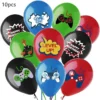 New Game On Theme Party Disposable Tableware Cup Plate Napkin Tablecloth Video Game Controller Birthday Balloon Banner Decor - Image 38